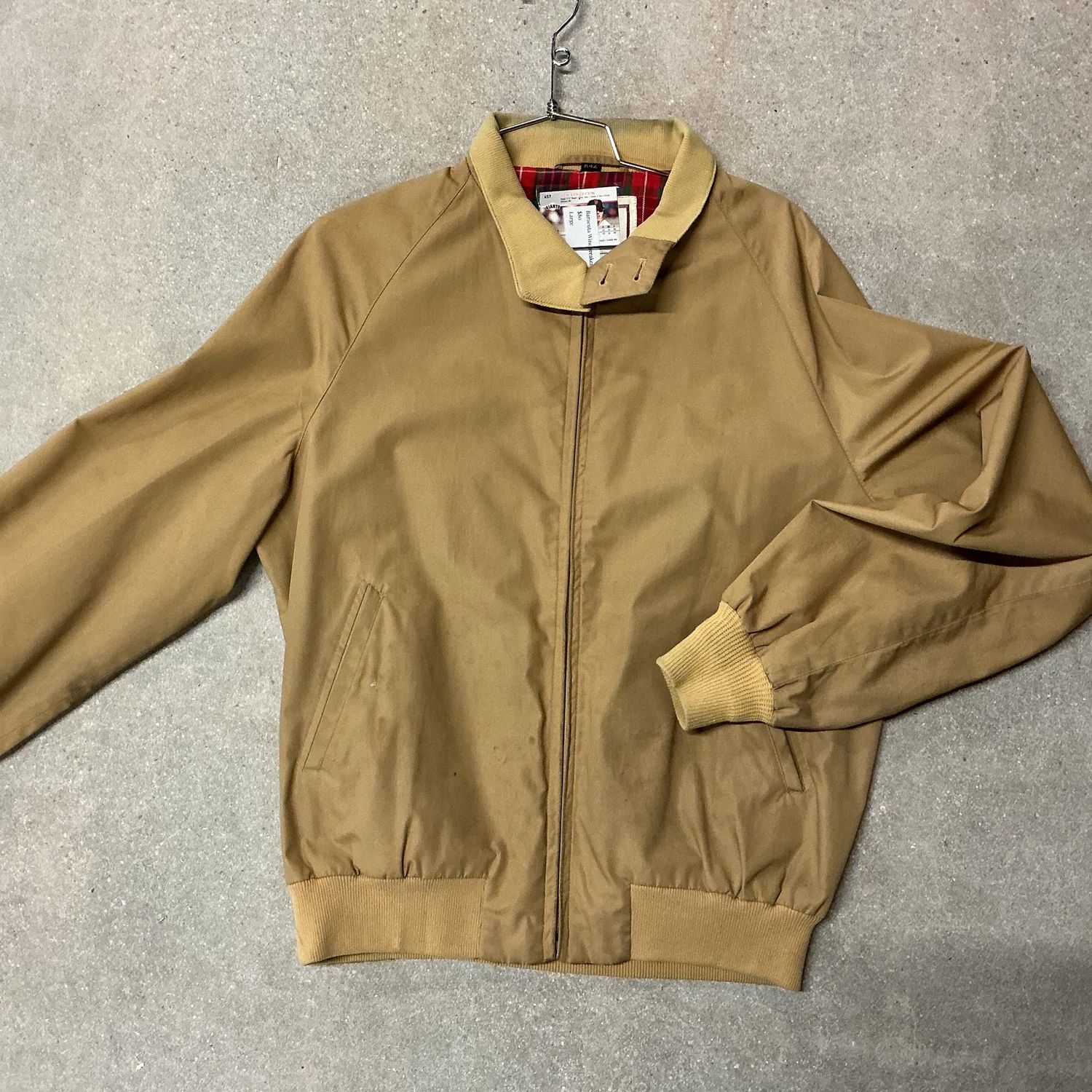 Baracuta Windbreaker Jacket, Color: TAN, Size: LARGE