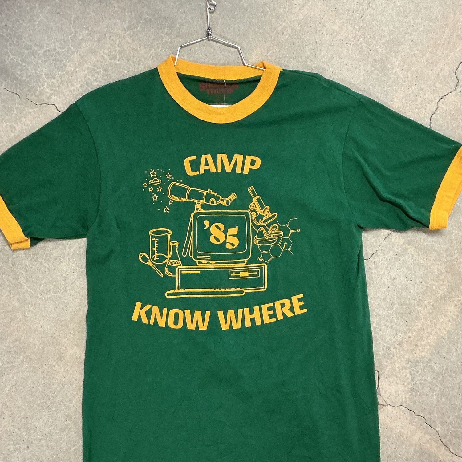 Camp Know Where Ringer, Color: GREEN, Size: Medium