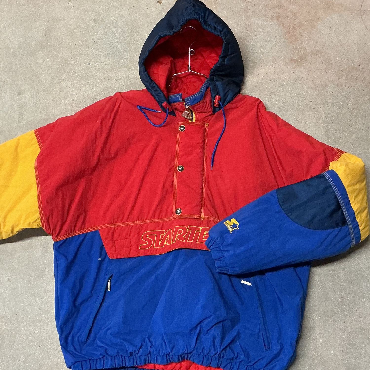 Starter Colorblock ½ Zip Pullover, Color: MULTI, Size: X-LARGE