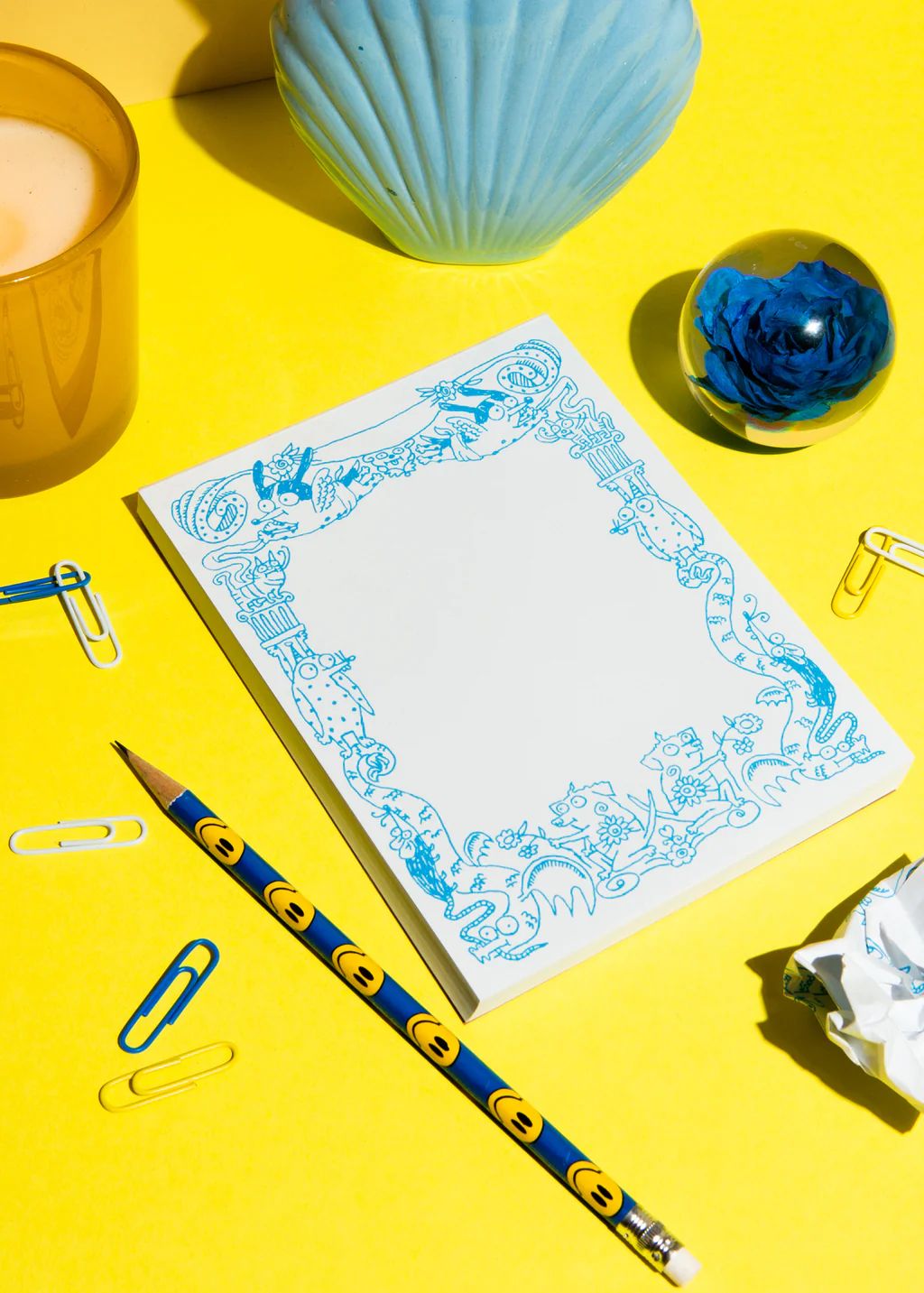 fancy scratch pad, Color: white