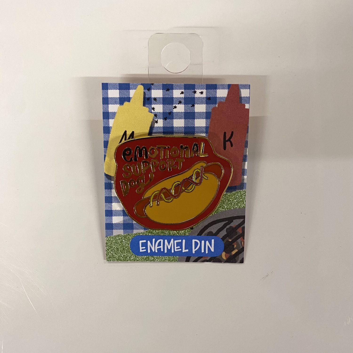 Emotional Support Dog Enamel Pin