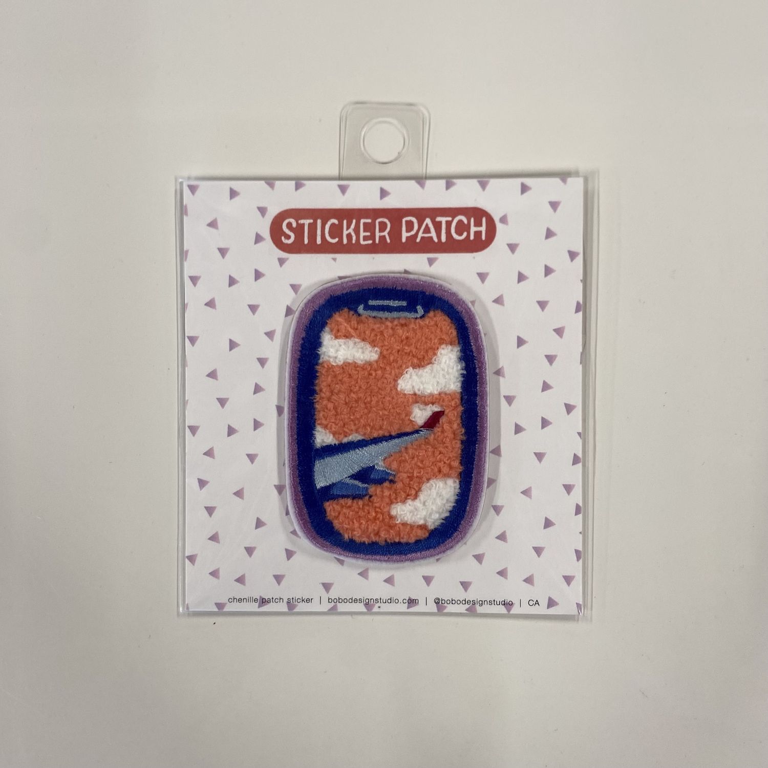 Airplane Window - Chenille Woven Sticker Patch