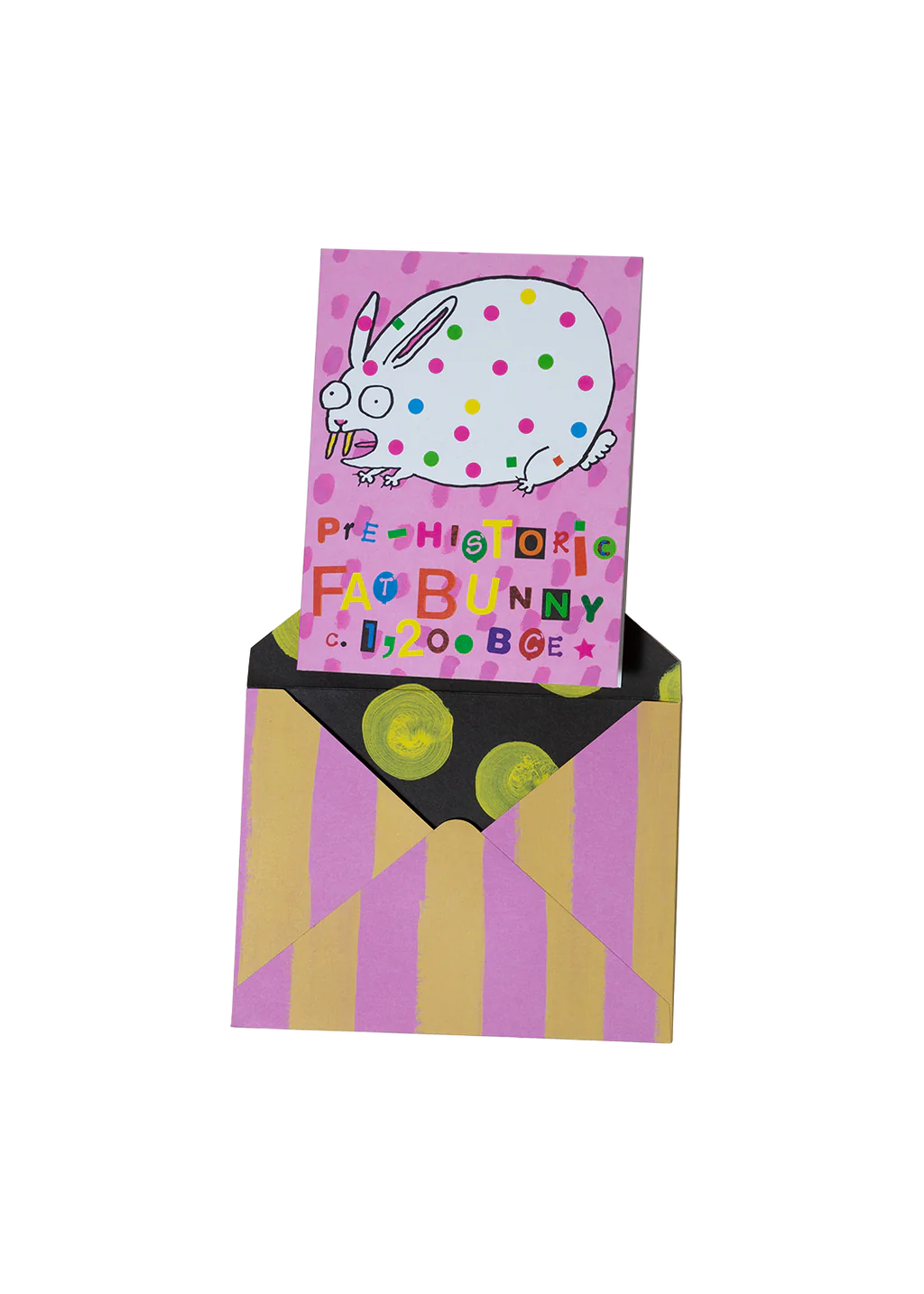 prehistoric fat bunny card