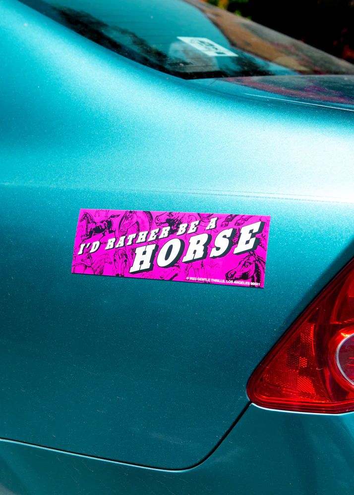 i&#39;d rather be a horse bumper sticker