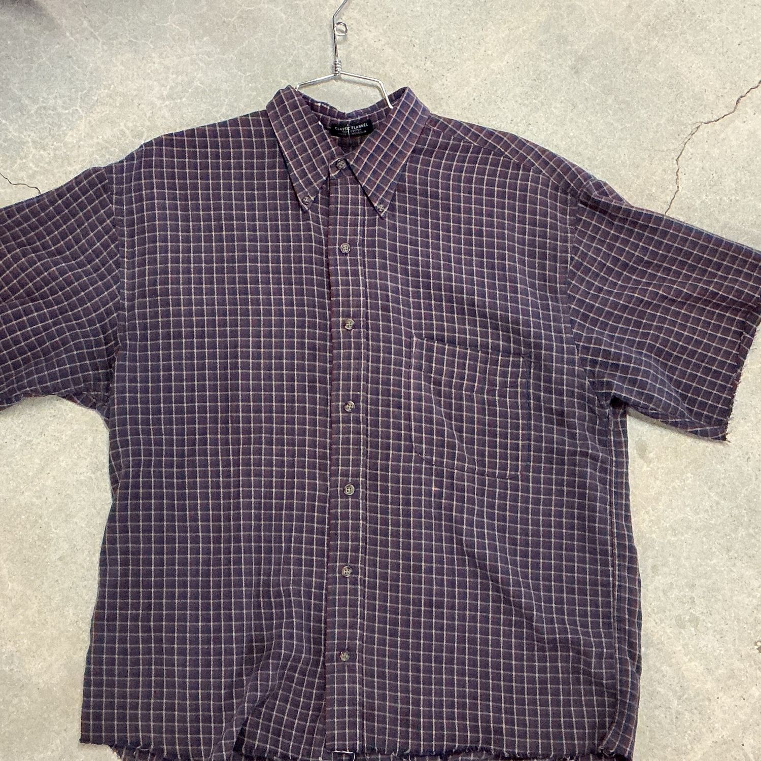 VH Cropped Flannel, Color: BURGANDY, Size: LARGE