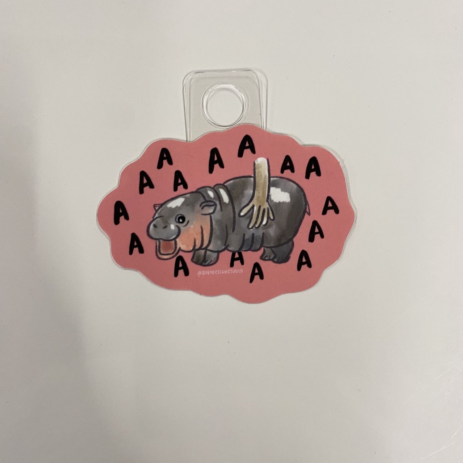 Hangry Screaming Moist Baby Hippo Sticker