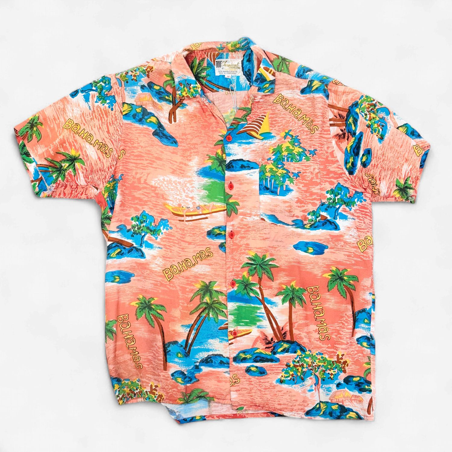 1960s Rayon Hawaiian Shirt