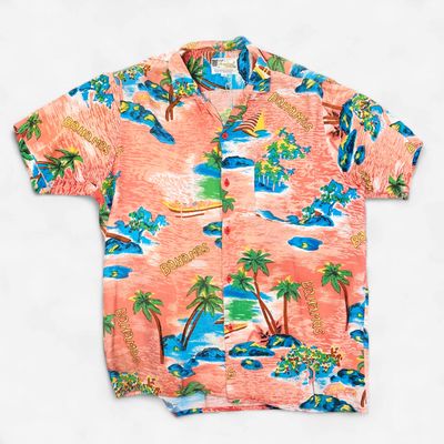 1960s Rayon Hawaiian Shirt