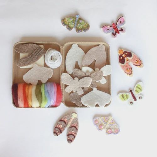 Moth Felting Craft Kit | Single Maker Kit (1 foam pad and 2 Needles)