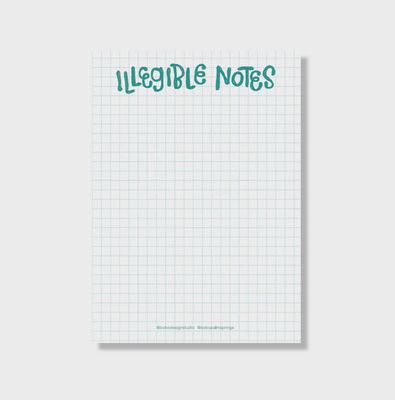 Illegible Notes Notepad