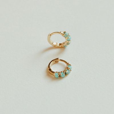 Turquoise Osaka Hoops