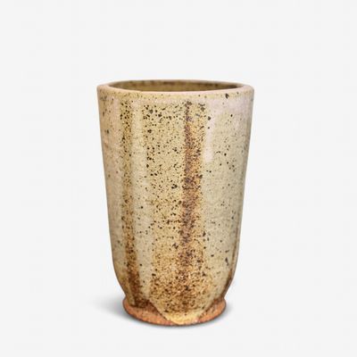 Cream Cylinder  Vase