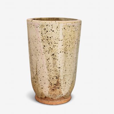 Cream Cylinder  Vase
