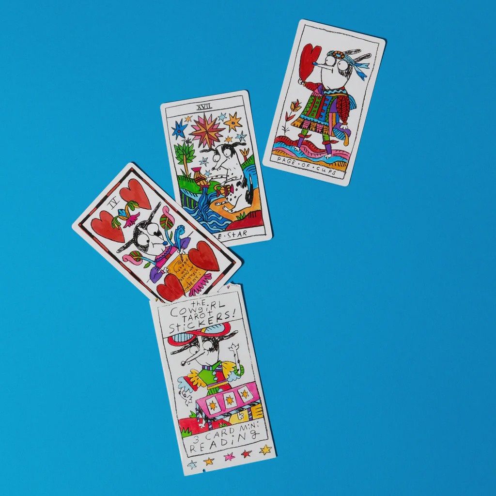cowgirl tarot sticker pack