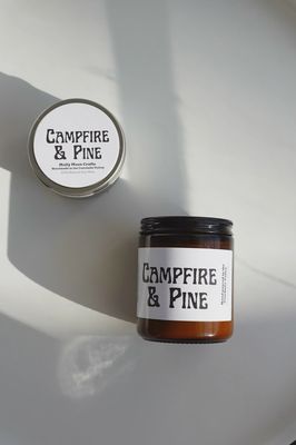 9 oz Amber Jar Campfire &amp; Pine
