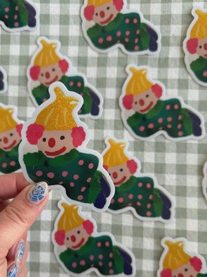 Lazy Clown Sticker