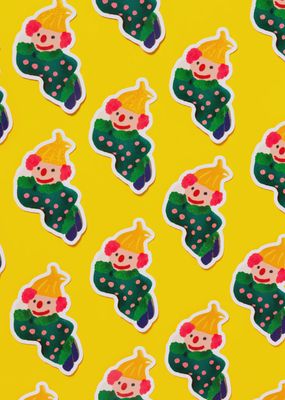 Lazy Clown Sticker