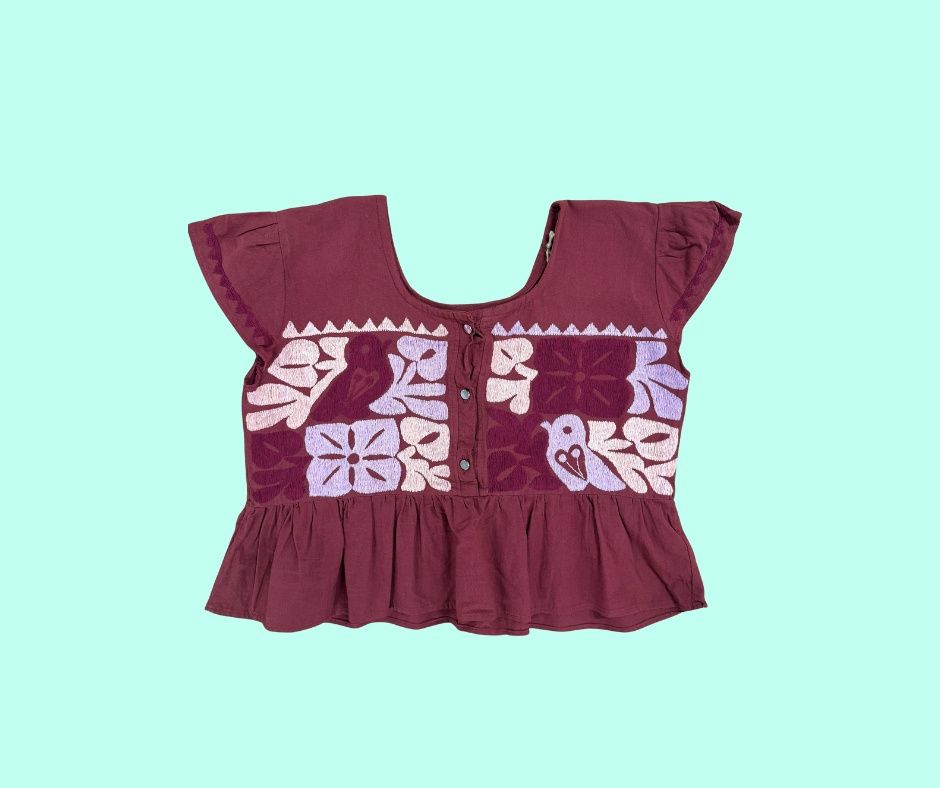 Blusa Jalapa Buttons, Color: Wine