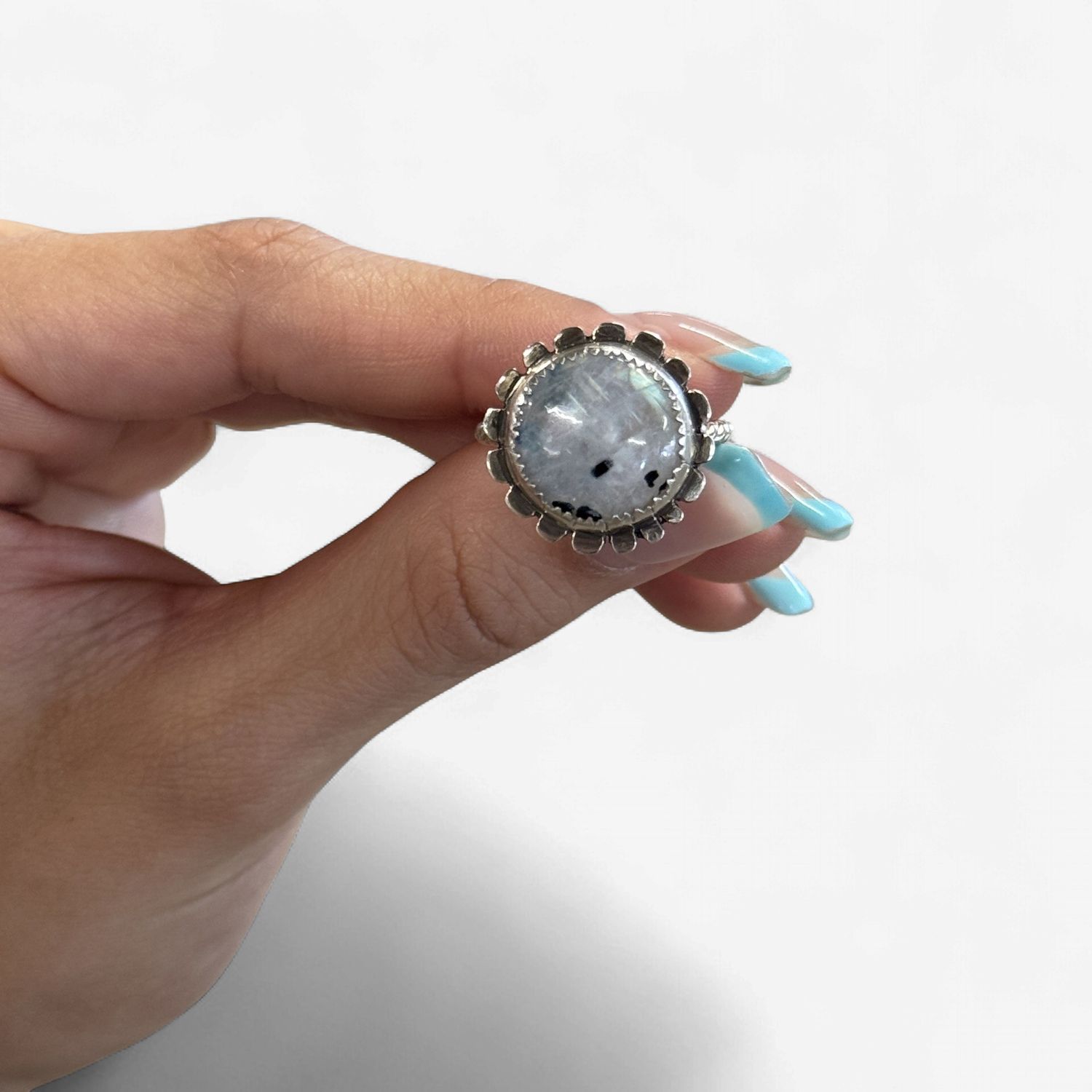 A115 Moonstone and Tourmaline