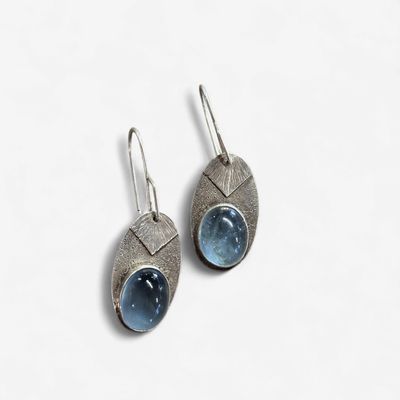 A123 Blue Fluorite Earrings