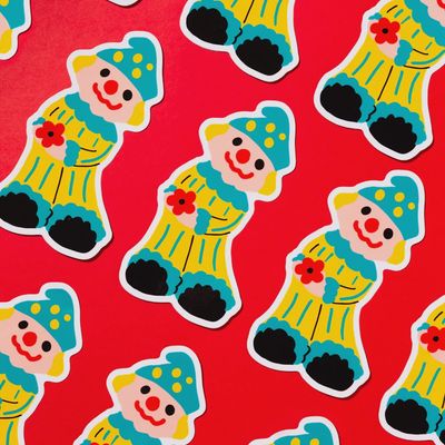 Flower the Clown Stickers