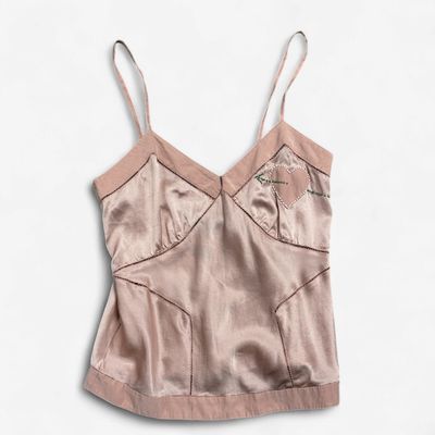 587 Marc Jacobs - Pink Silk Heart Patch Top