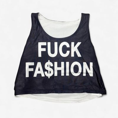 Reversible Fuck Fa$hion Crop Top