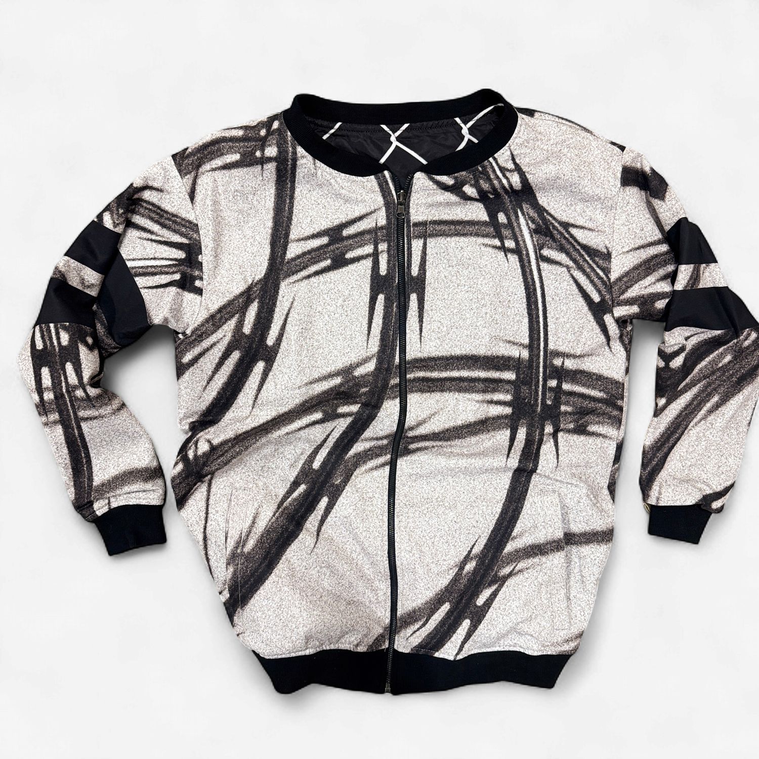 Black Fence Razors Reversible Bomber