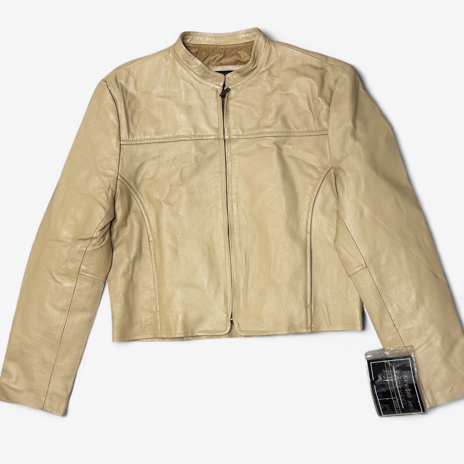 168 Sergio Vadducci - Tan Leather Jacket