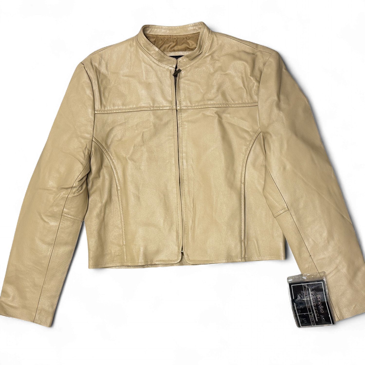 168 Sergio Vadducci - Tan Leather Jacket