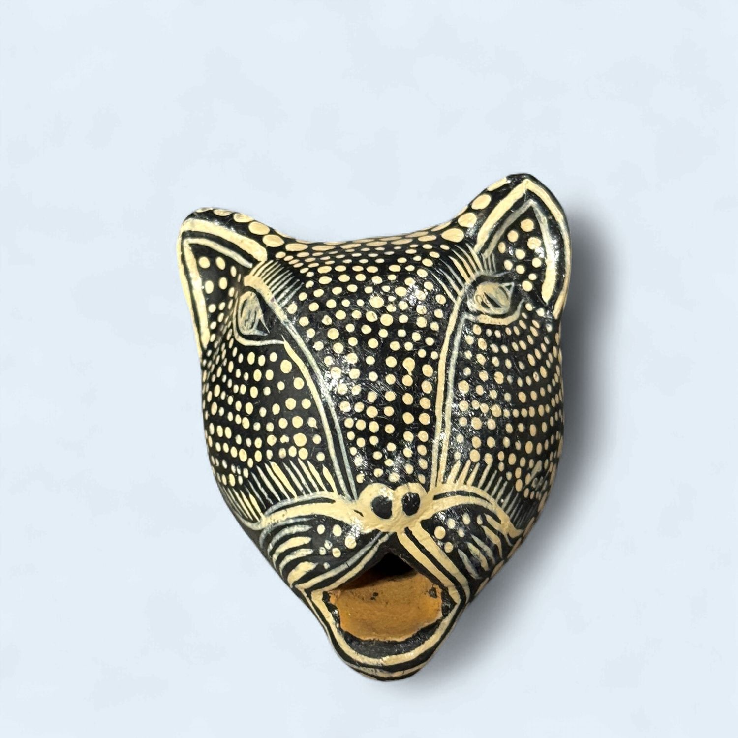 "Balam" Protective Jaguars, Style: black/ ivory detail