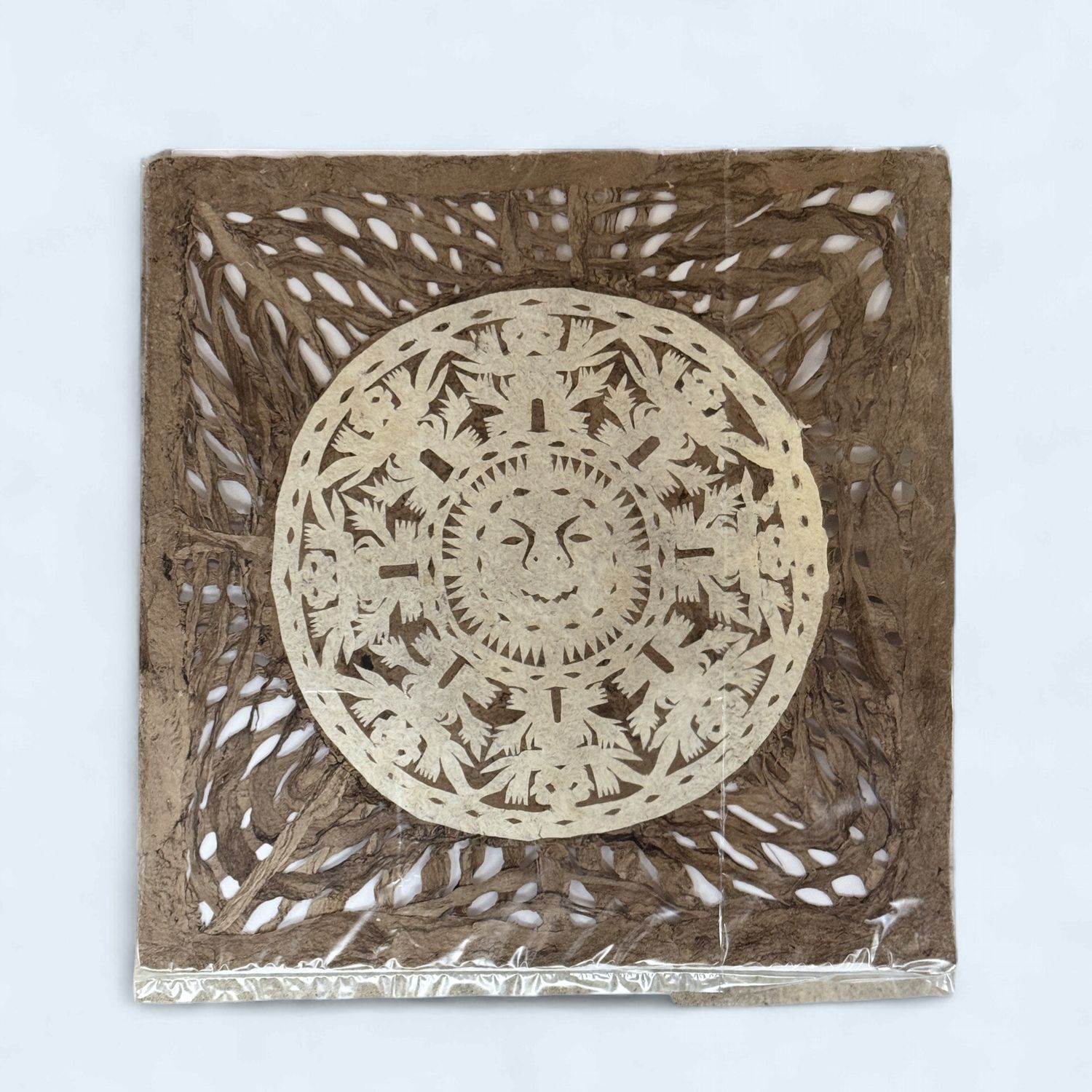 30x30 cm Handcut Paper Picado, Style: Natural on Detalied Kraft Paper