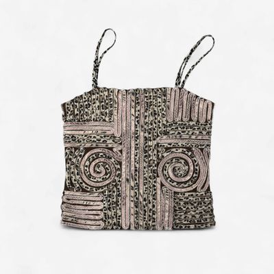 190 Alexandra Rosati - Cheetah Swirl Top