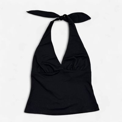 175 Bisou - Black Halter Top