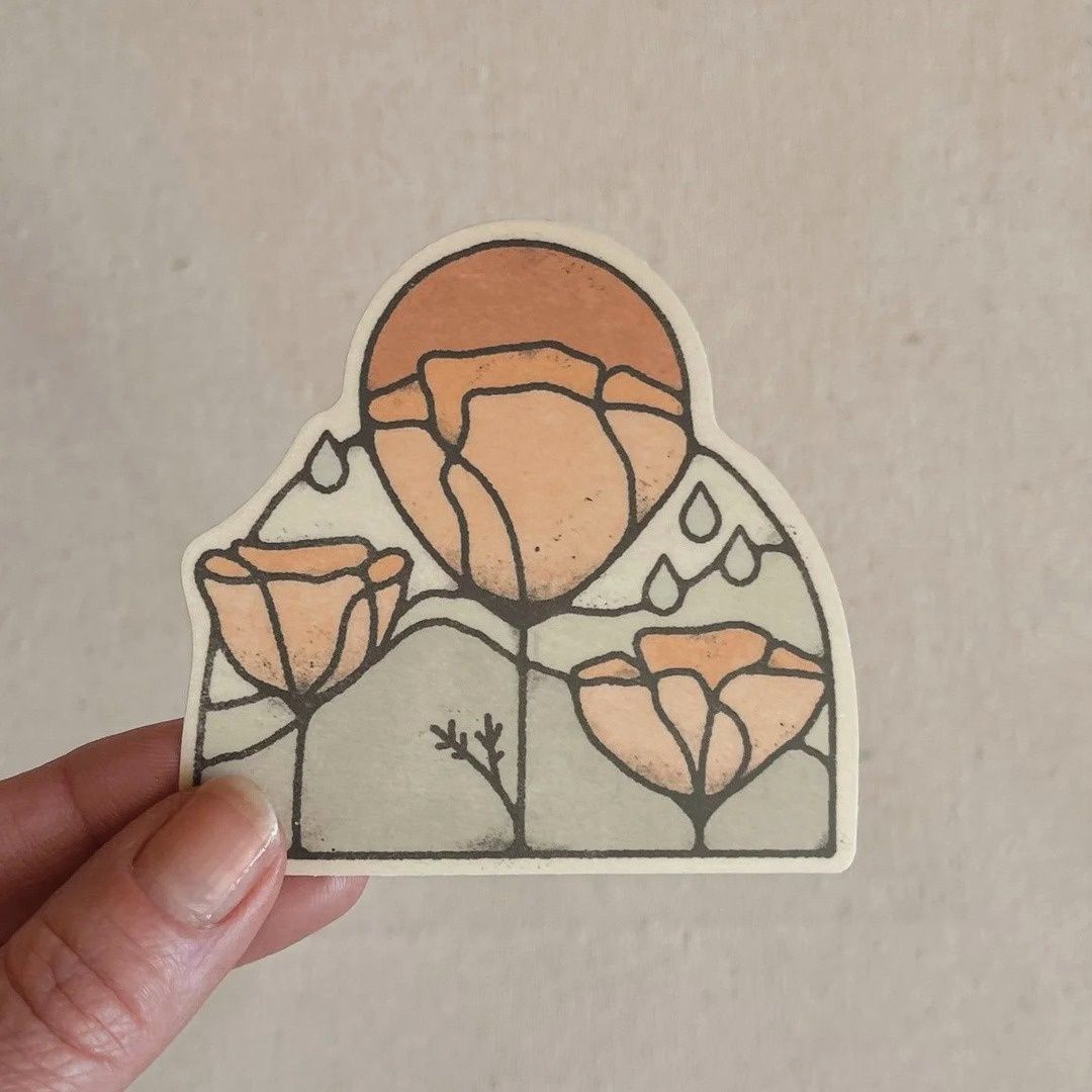 California Poppies Sticker