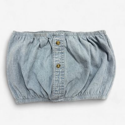 Recrafted Denim Tube Top