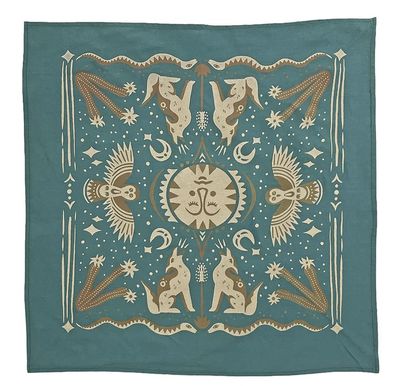 Desert Dusk Western Bandana - Japanese Cotton w/ Rolled Hem Edges - USA