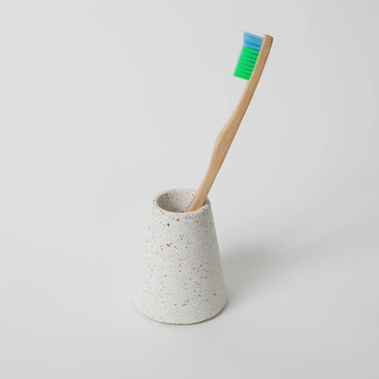 Terrazzo Toothbrush Holder, Color: White