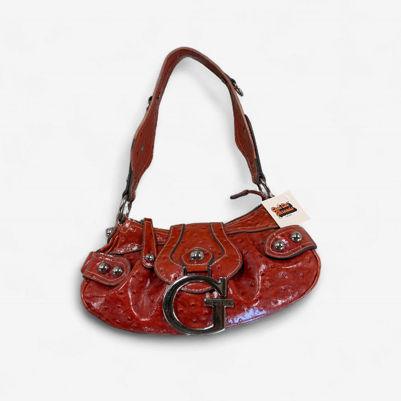 510 Rare Guess Patent Leather Red Bag