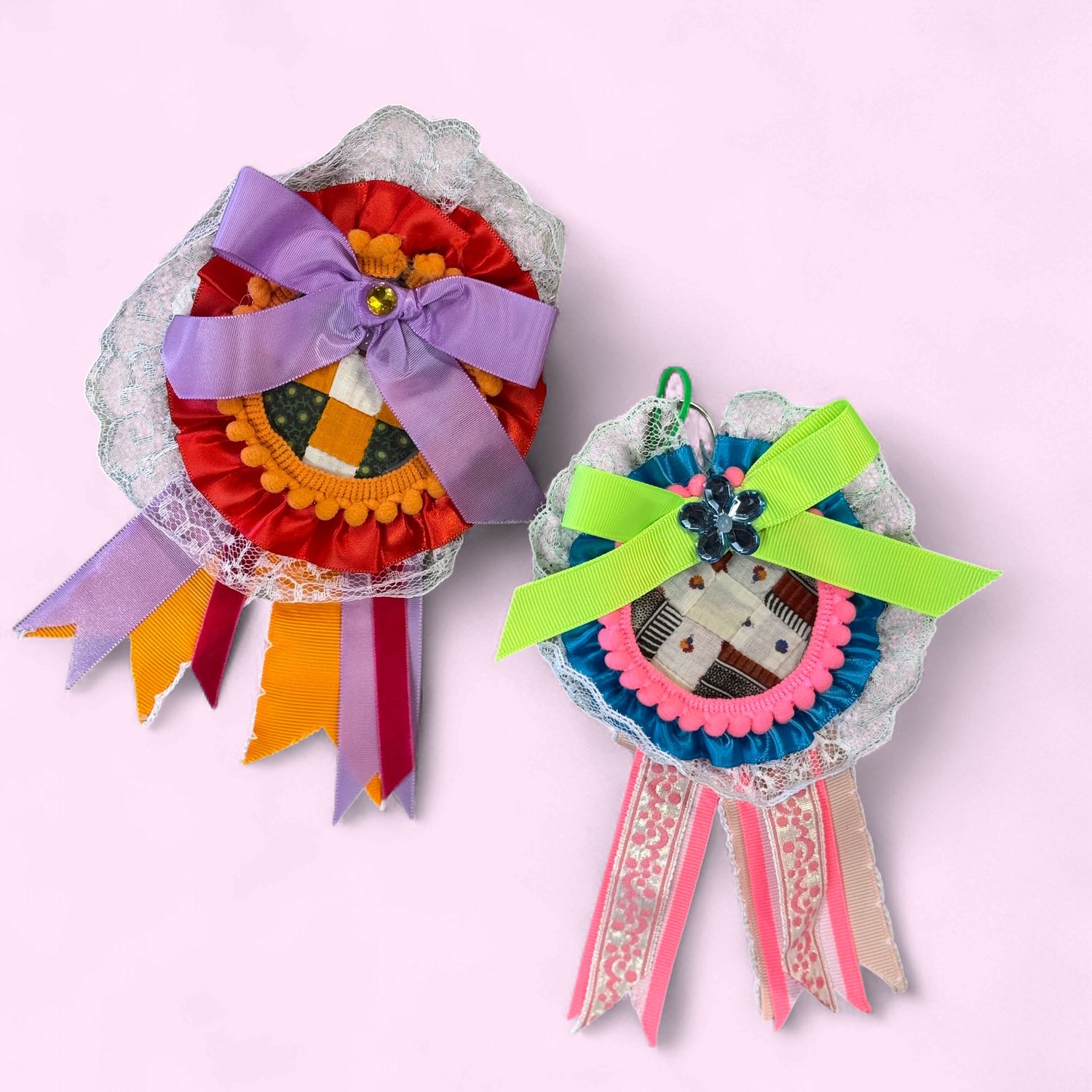 Quilt Rosette Keychain
