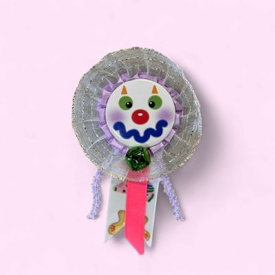 Rosette Clown Button