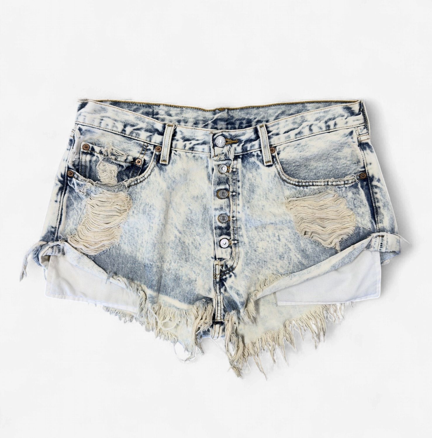 Acid Washed Shorts - THRIFTOLOGY