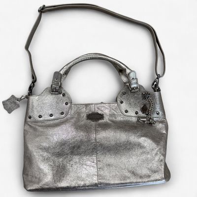311 Harley Davidson Leather Silver Metallic Bag