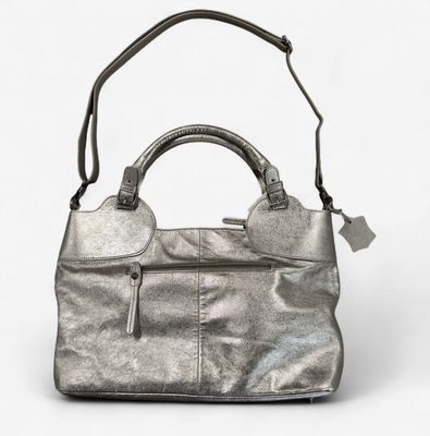 311 Harley Davidson Leather Silver Metallic Bag