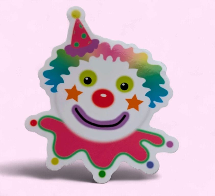 Rainbow Clown Sticker