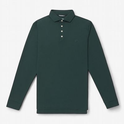 Triborough Waffle Knit Polo Pine