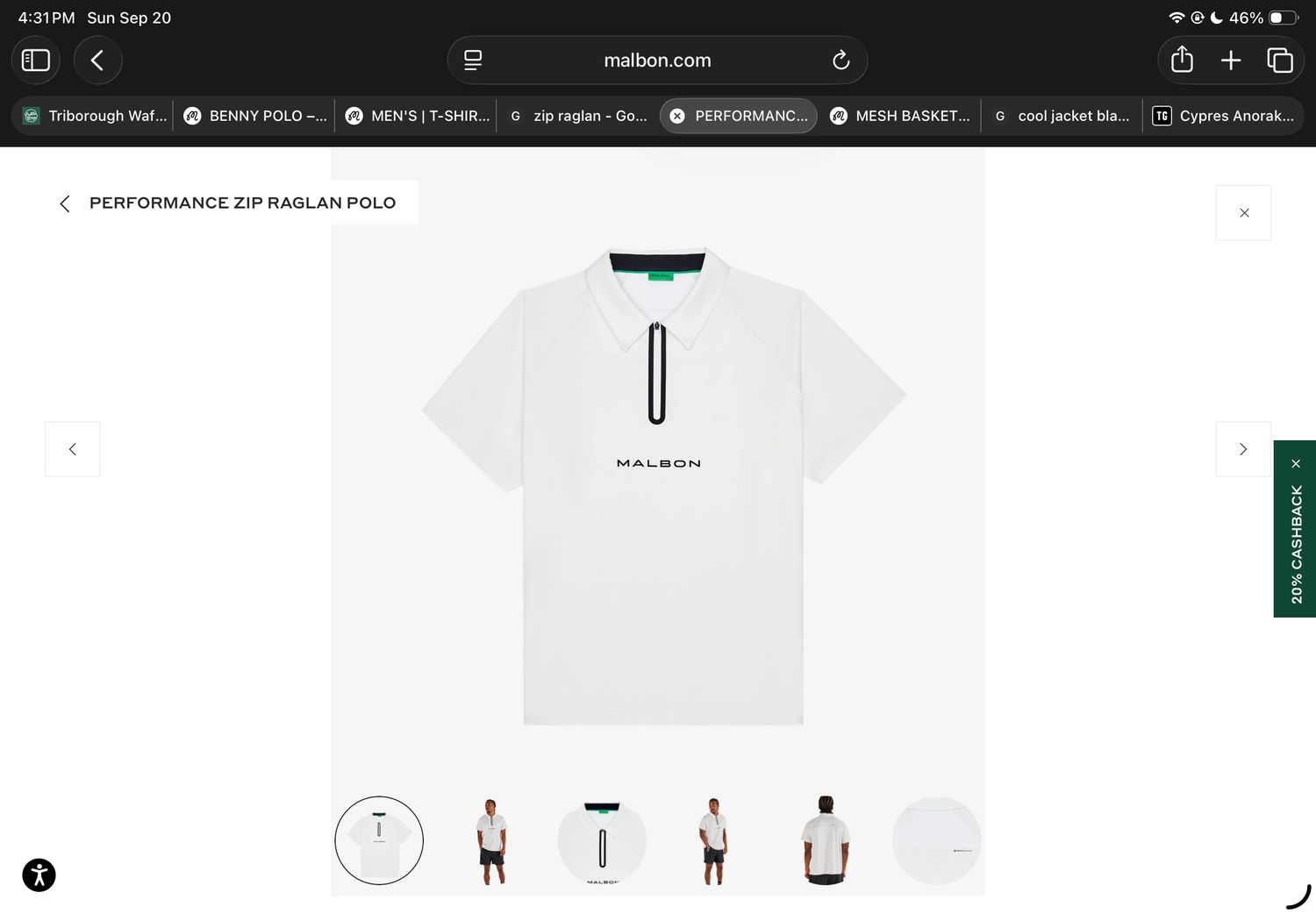 Performance Zip Raglan Polo