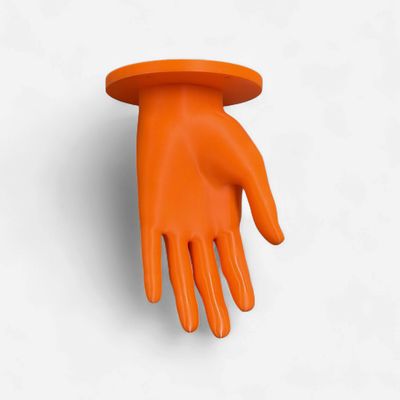Hand Wall Hook Neon Orange