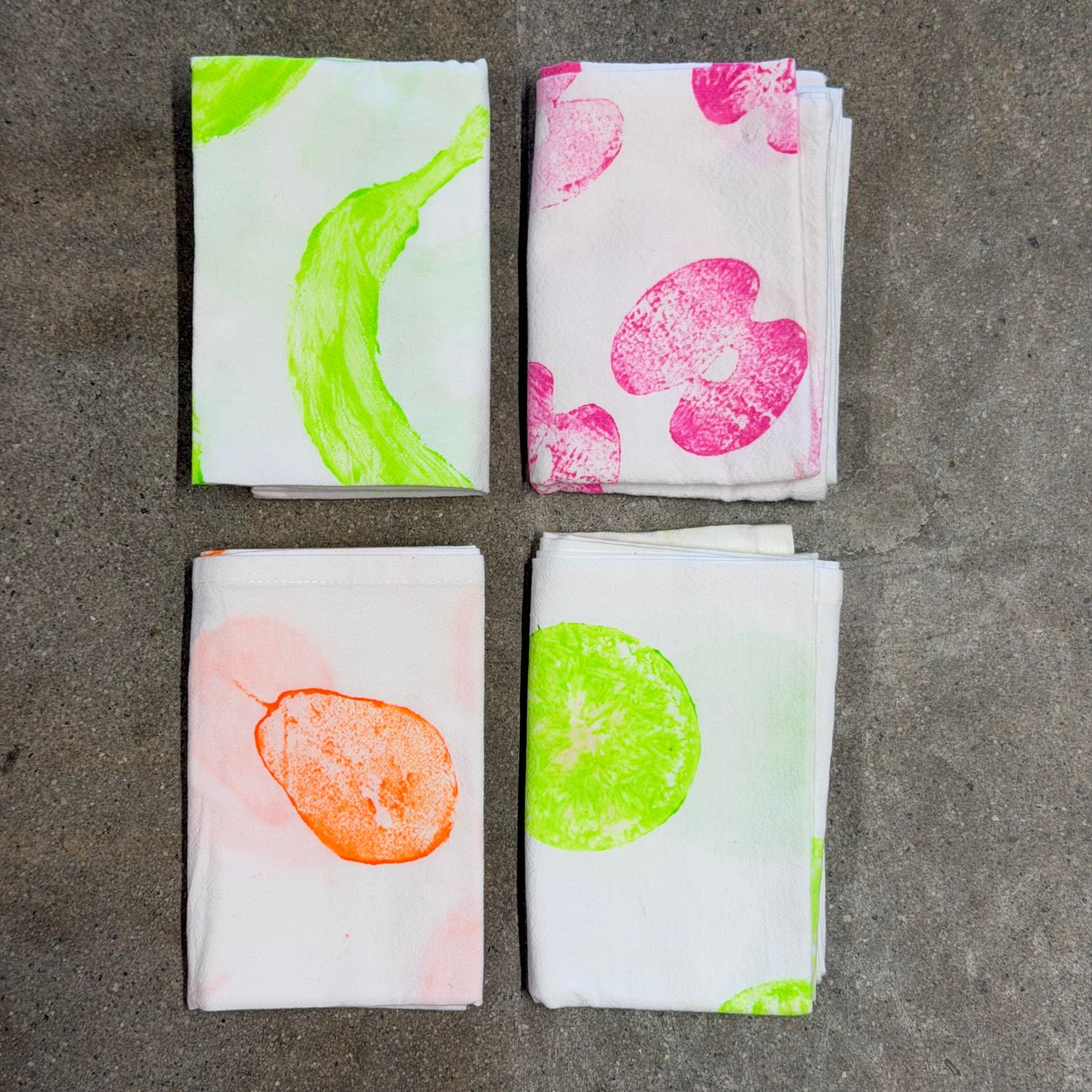 Handprinted Tea Towel