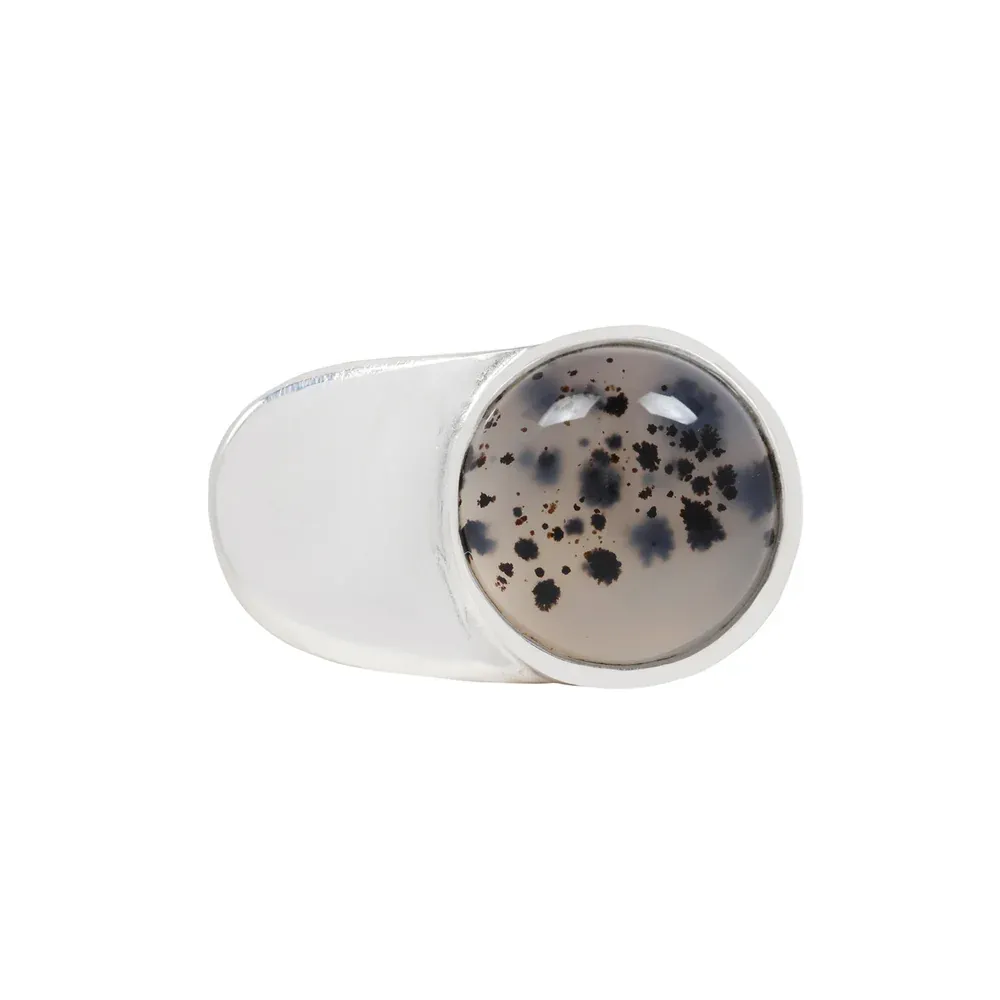 ESPOSA RING / MONTANA AGATE / SILVER